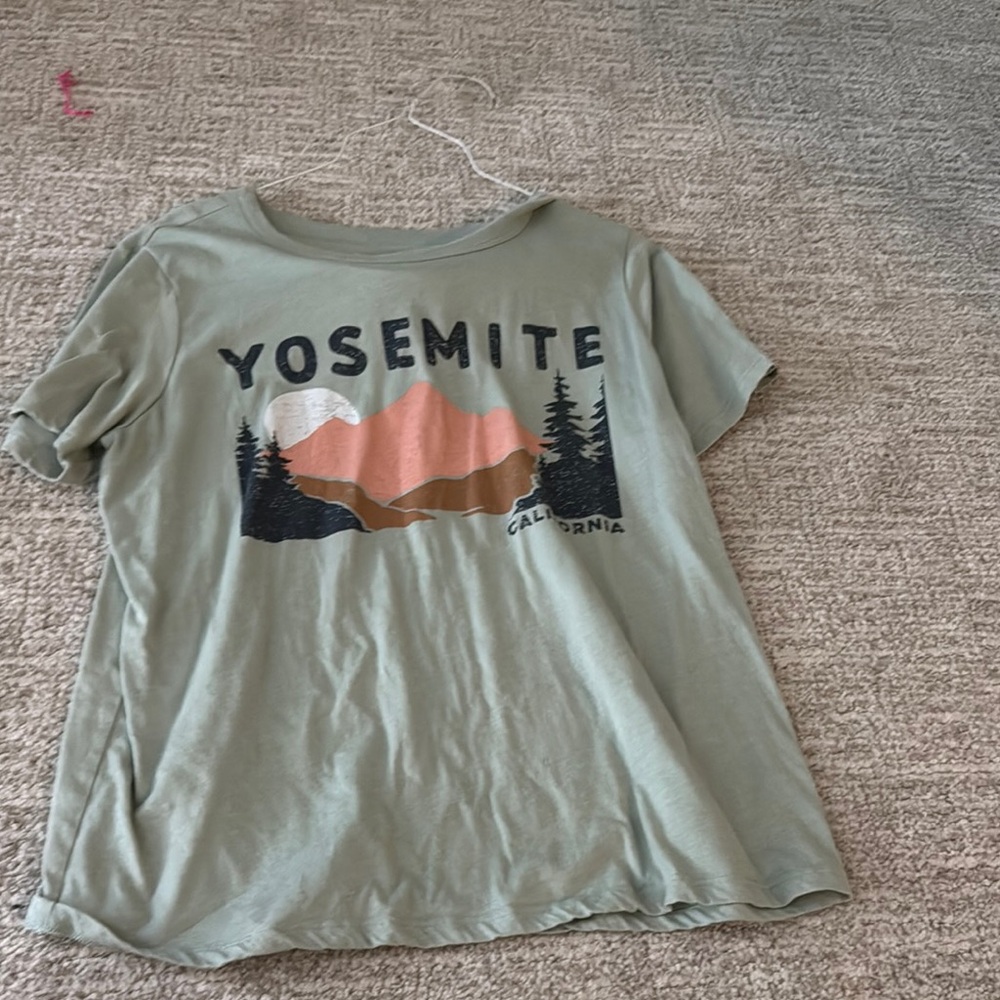 Zoe + Liv Yosemite Graphic Tee in Sage Green